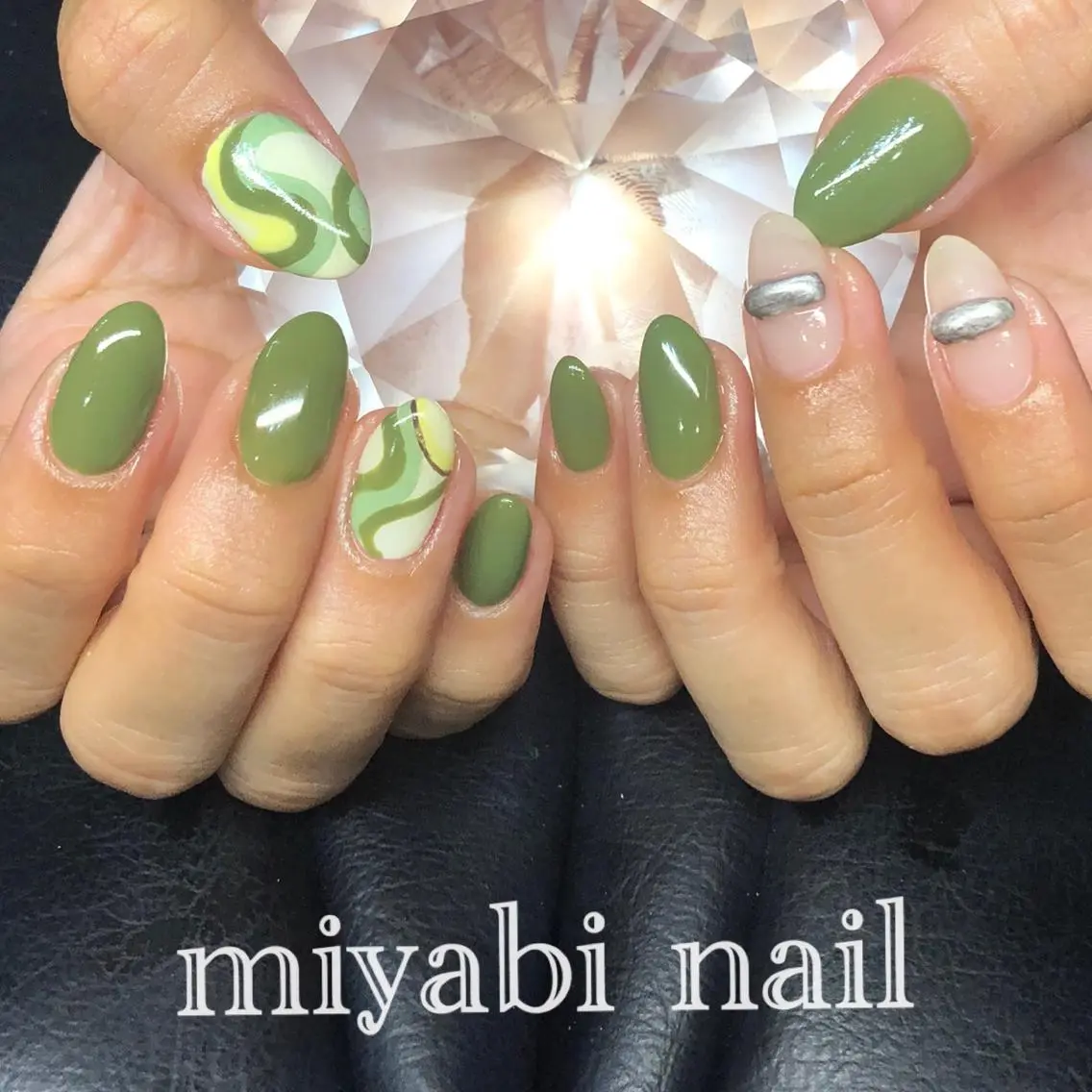 ネイル アートネイル ジェルネイル 韓国ネイル 持ち込み ハンドネイル miyabi nail 桂川駅近くのネイルデザイン
