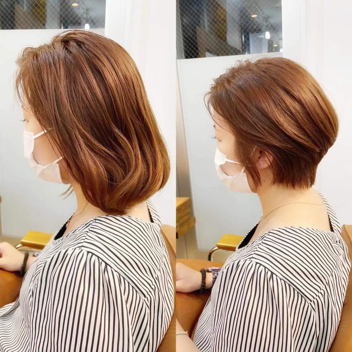 ショート カラー ショートボブ アッシュ ボブ シースルーバング ショートヘア カット ヘアカラー 👑銀座ショート/ 絶壁補正/金子涼👑のヘアスタイル