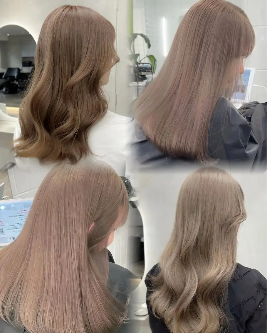 カラー ヘアカラー saho😶️️꙳⟡ ミルクティーベージュのヘアスタイル