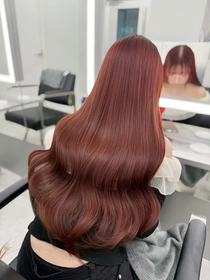 ロング カラー ヘアアレンジ ケアカラー トリートメント tace新宿 めいのヘアスタイル