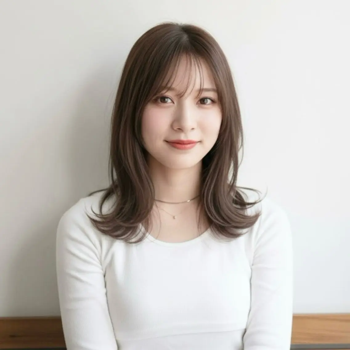 ミディアム カラー ブラウンカラー ショコラブラウン くびれヘア レイヤーカット カット ヘアカラー トリートメント 銀座/モテ🤍垢抜け レイヤー/ナナコのヘアスタイル
