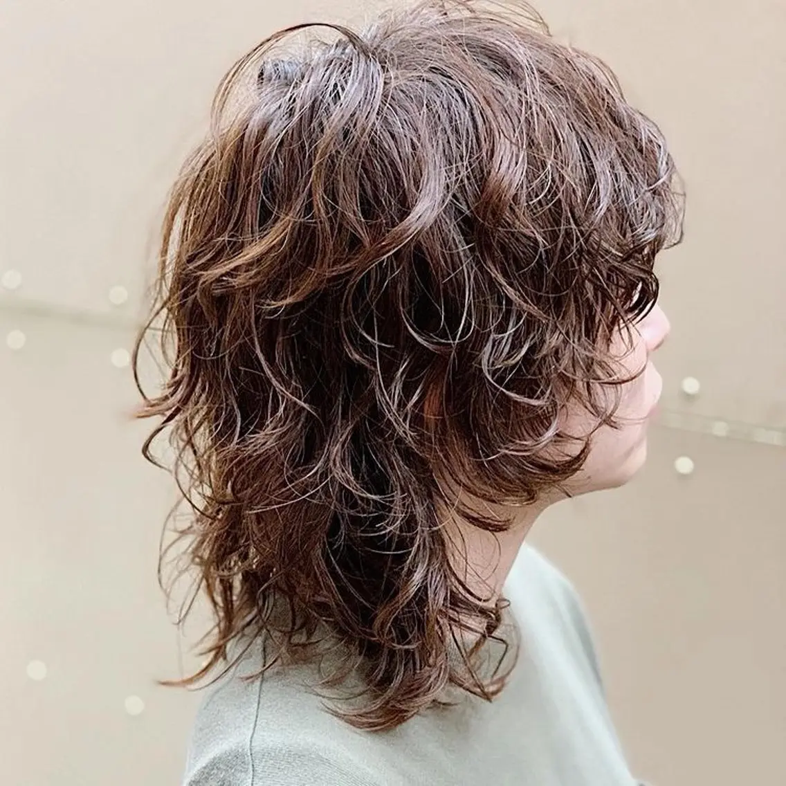ミディアム パーマ 北山 夢菜のヘアスタイル