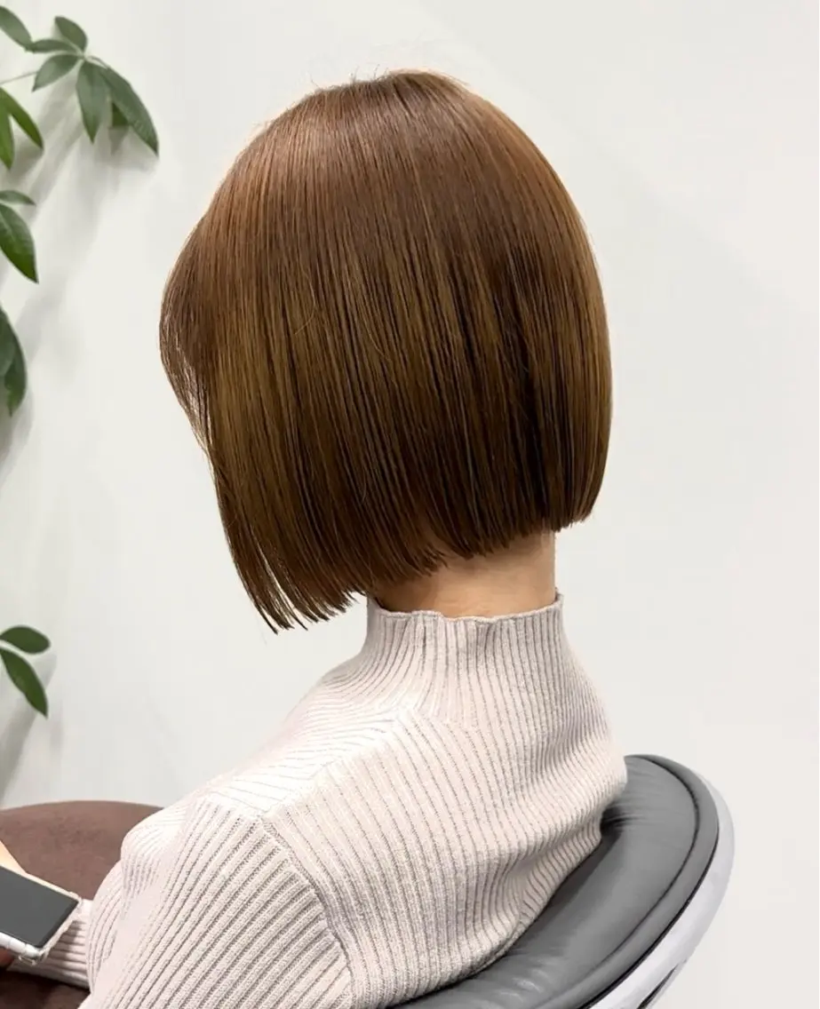 ショート ボブ カット ヘアカラー トリートメント 山本 菜月のヘアスタイル