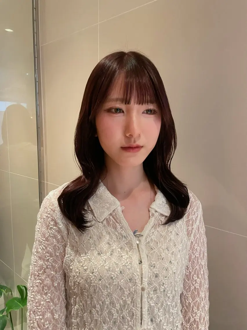 ミディアム カラー レイヤーカット カット ヘアカラー トリートメント レイヤー/縮毛矯正 🪄chihiroのヘアスタイル