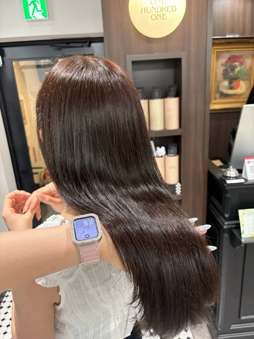 ロング カラー カット ヘアカラー 韓国っぽ×透け感🪽 Fumi 🤍のヘアスタイル