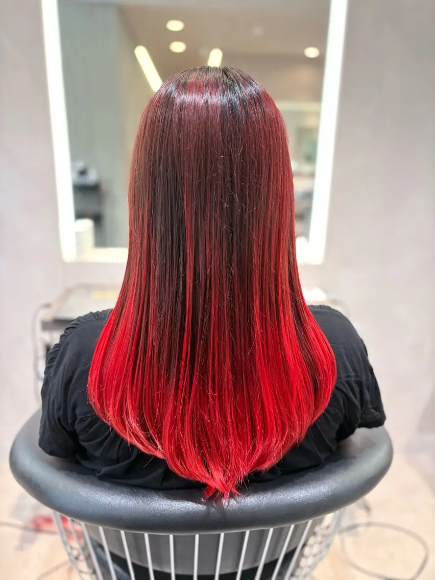 ロング カット ヘアカラー 縮毛矯正×髪質改善× 艶髪カラー 小笠原躍のヘアスタイル