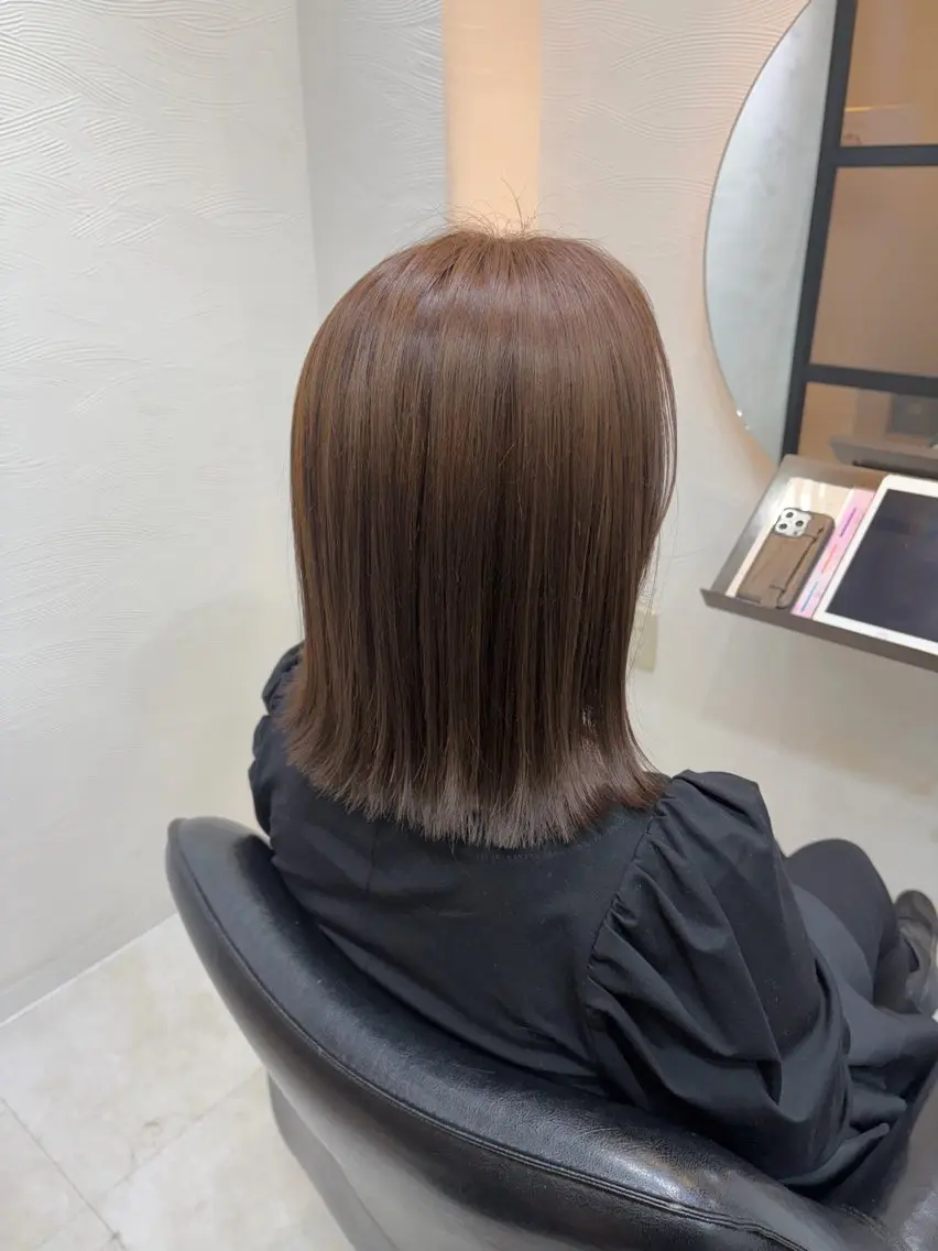 ショート カラー ヘアカラー トリートメント 【ニュアンスカラー・ 髪質改善】スズキカナのヘアスタイル