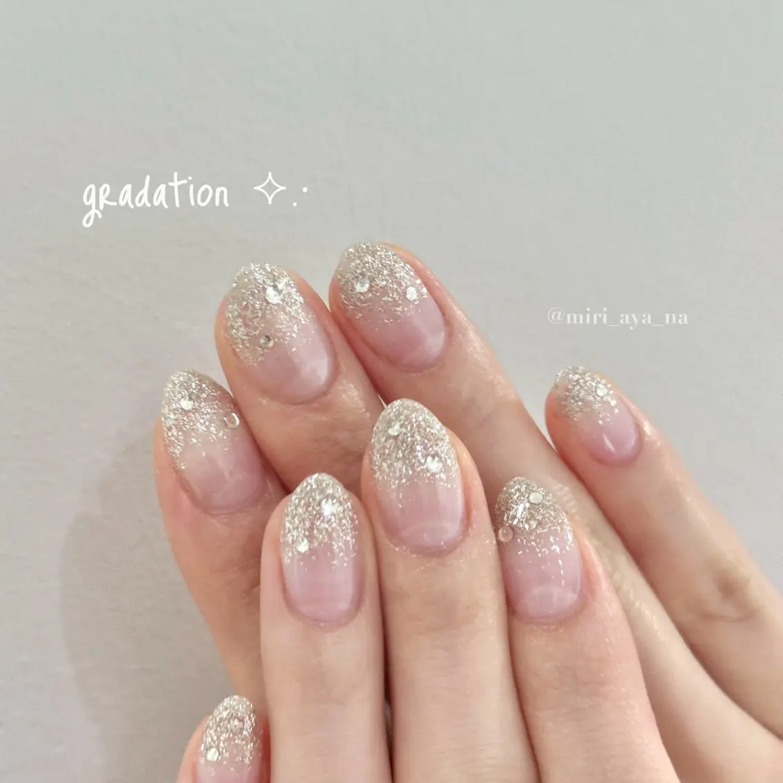 ネイル ストーンネイル ハンドネイル 新宿代々木/キレイめ ちゅるん/miriのネイルデザイン