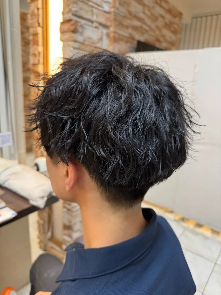 パーマ メンズ カット パーマ ⭐️メンズパーマ /カラー宮野翔のヘアスタイル