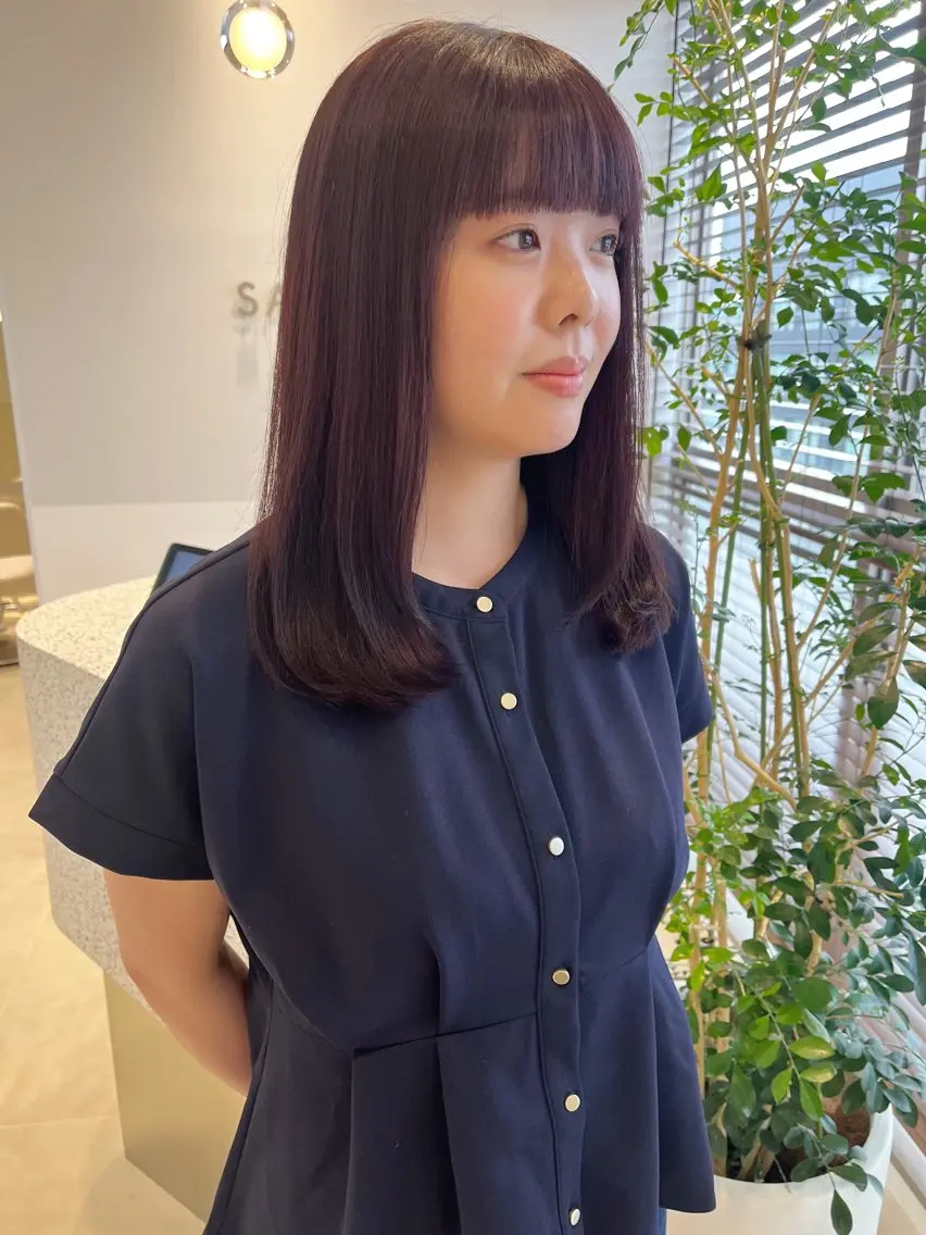セミロング カラー カット ヘアカラー トリートメント 艶カラー/ 髪質改善/arisaのヘアスタイル
