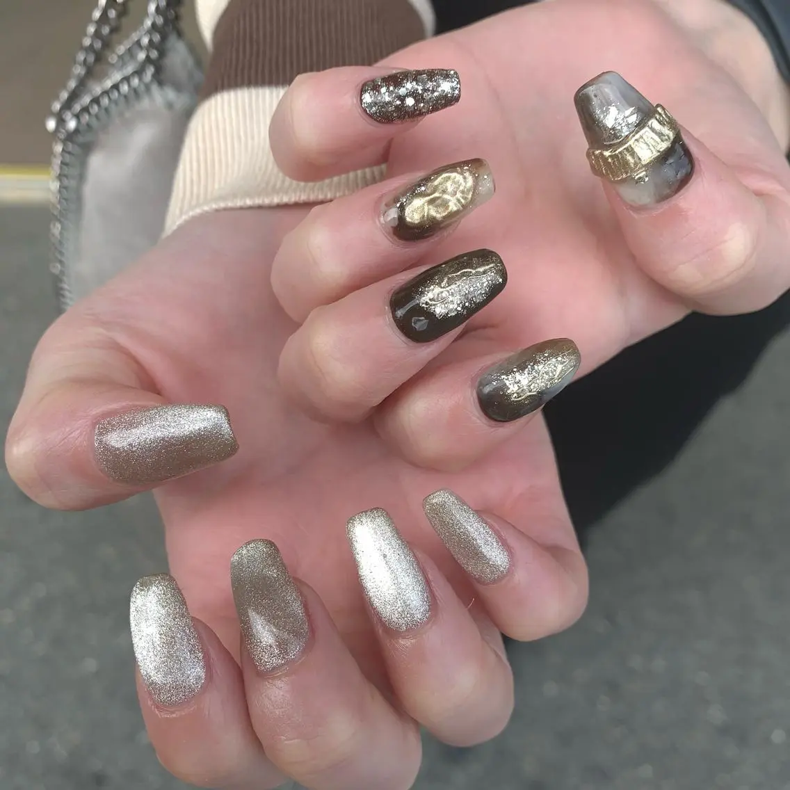 💅《オフなし》ちぐはぐネイルの写真