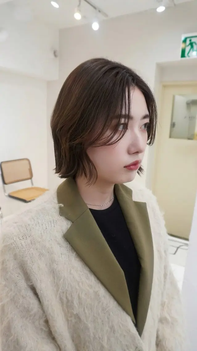 ショート カラー 透明感カラー グレージュ ラベンダーカラー ヘアカラー トリートメント カットモデル募集中 千葉大夢のヘアスタイル