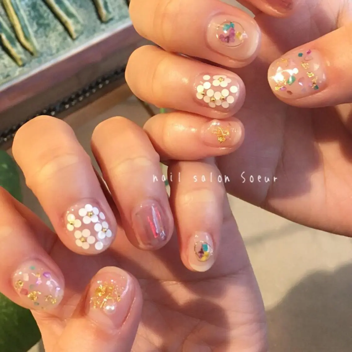 ネイル アートネイル ジェルネイル 持ち込み シンプルネイル ハンドネイル nail salon Soeurのネイルデザイン
