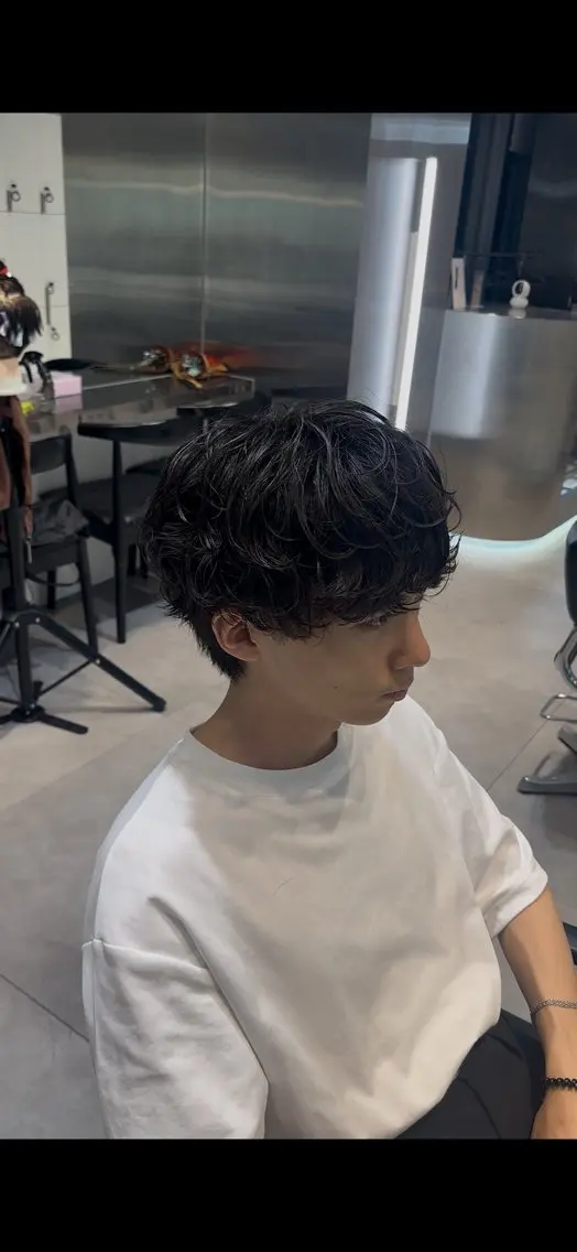 ショート パーマ メンズ メンズパーマ 似合わせパーマ🔥 河浪  大智のヘアスタイル