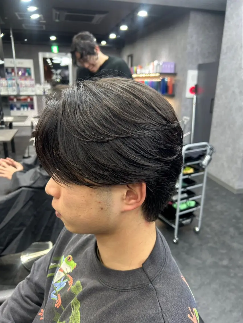 パーマ メンズ カット パーマ 深野 ちさとのヘアスタイル
