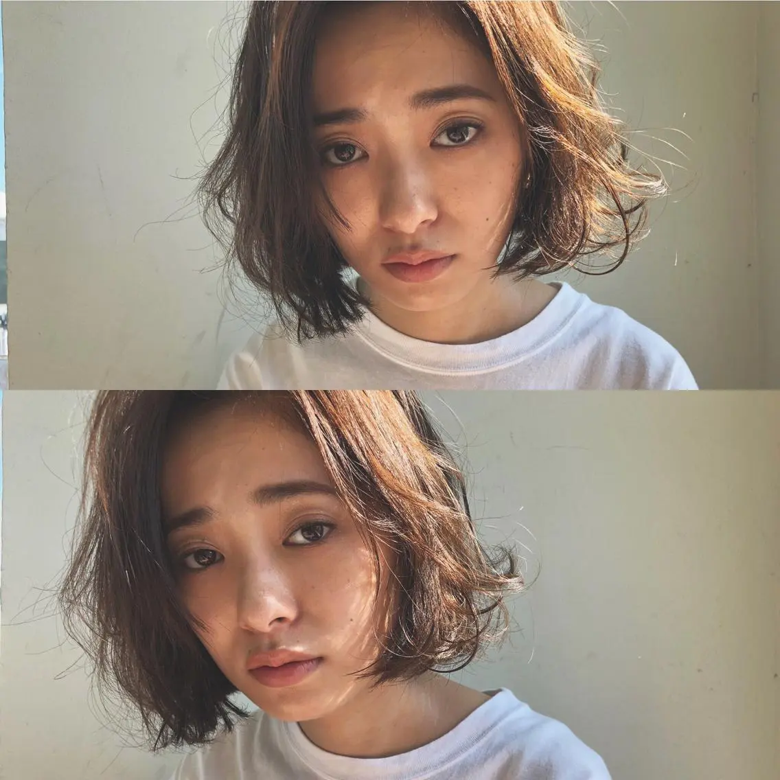 ミディアム 切りっぱなしボブ ボブ カット ヘアカラー トリートメント 小澤大輔 YOLO hairのヘアスタイル