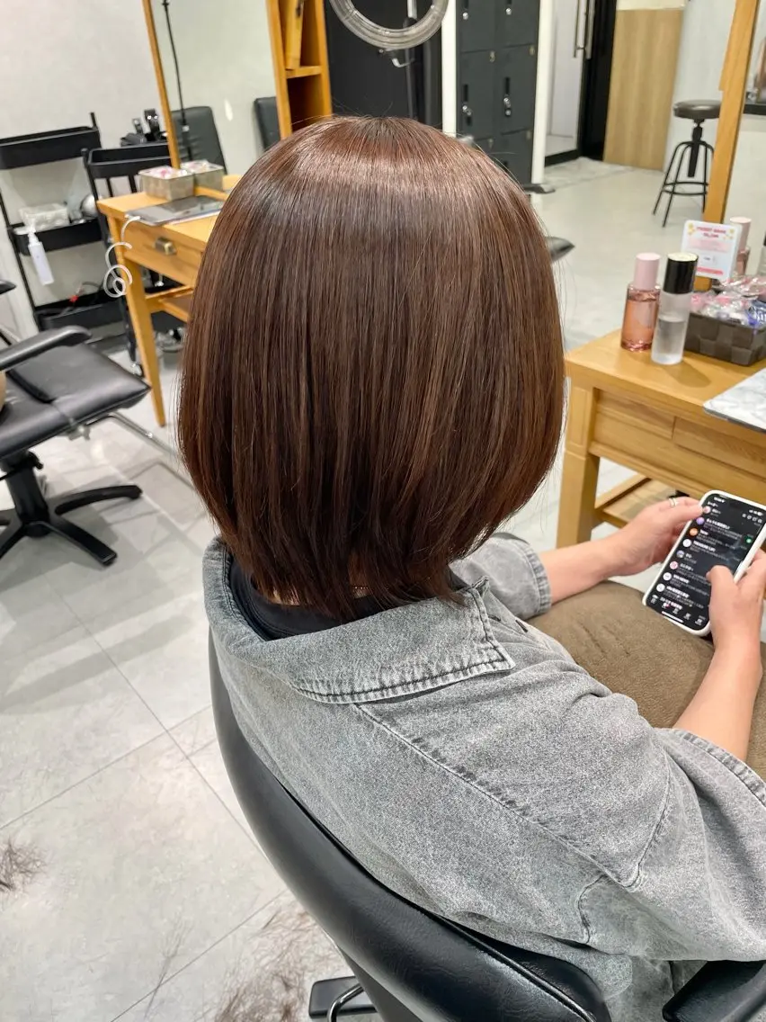 ミディアム 縮毛矯正 トリートメント ✨横須賀髪質改善✨️ 加藤 百音のヘアスタイル