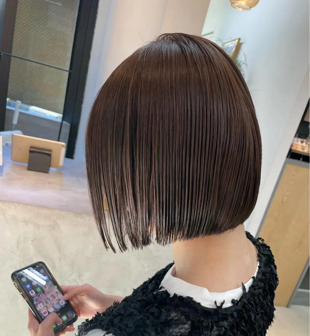 ✨ミニモ限定✨🌱似合わせカット+縮毛矯正+4Stepトリートメント付き🌱ロングでも◎ ボブの写真