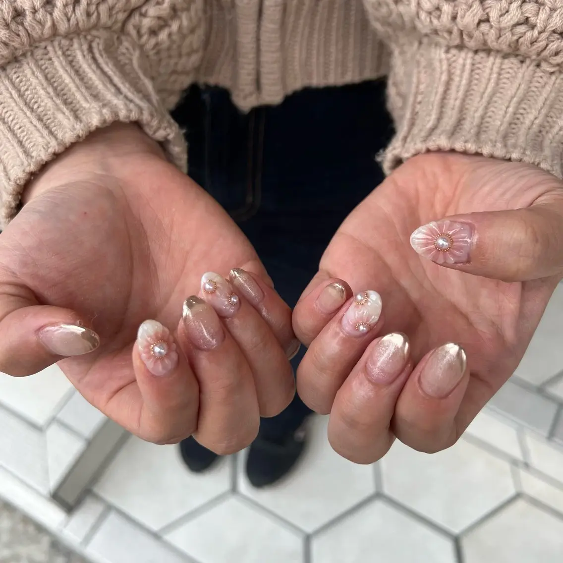 ネイル 春ネイル Rommy Arisaのネイルデザイン