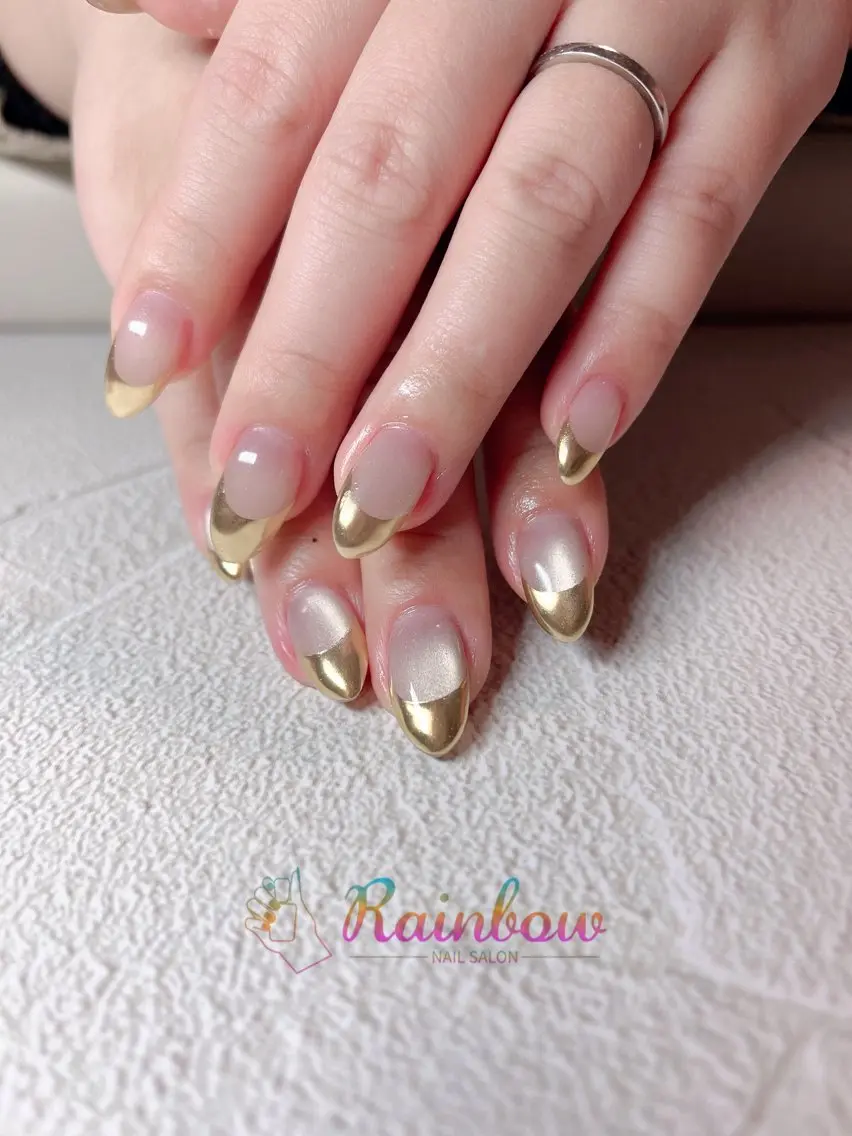 💅🏻ミラーフレンチ🪞✨丁寧ケア込みの写真