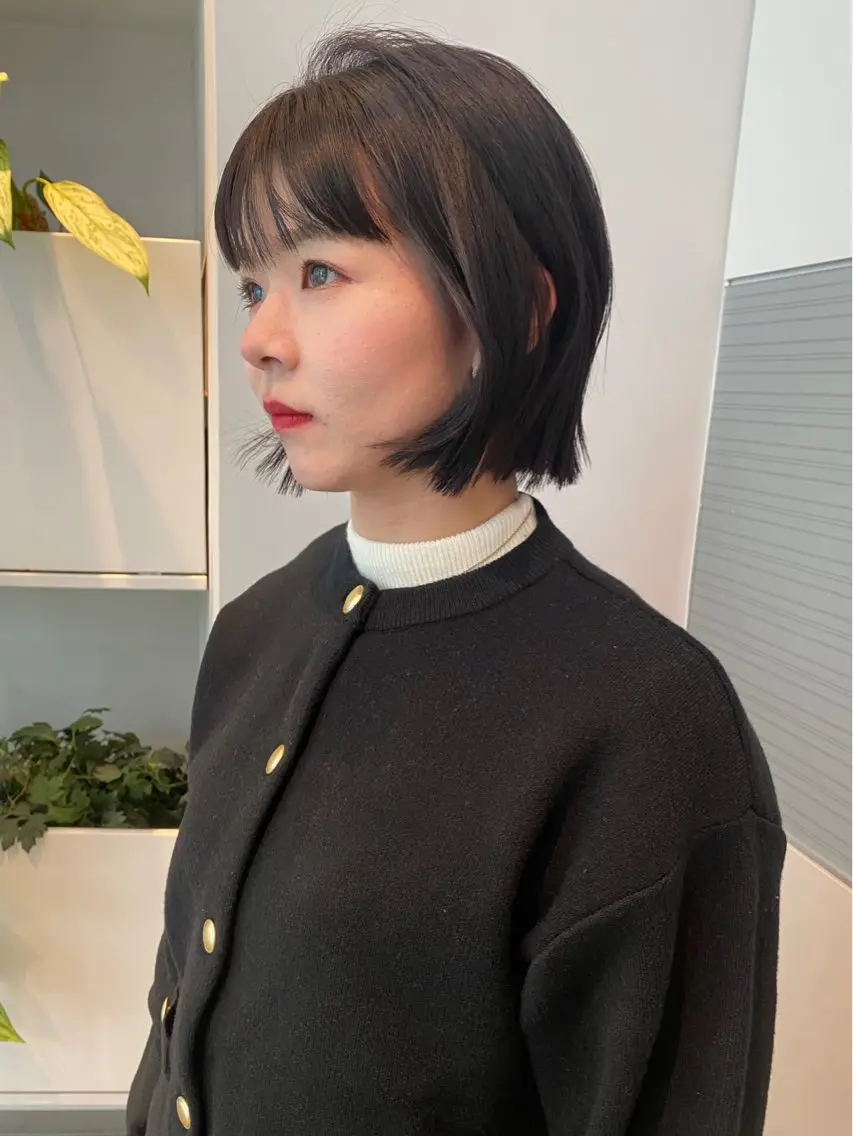 ショート カラー パーマ ボブ カット ヘアカラー 縮毛矯正 トリートメント mai / linoah˚✧のヘアスタイル