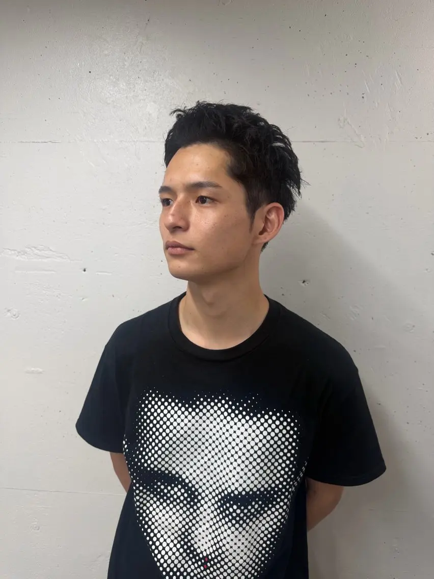 メンズ スパイキーショート green 実秋のヘアスタイル