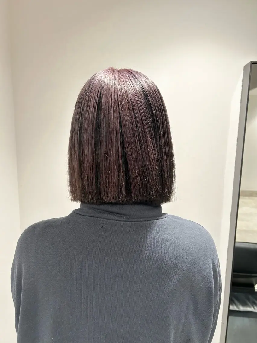 ショート カラー ピンクカラー パープルカラー カット ヘアカラー トリートメント スキバサミを使わない カット🌼唯🌼のヘアスタイル