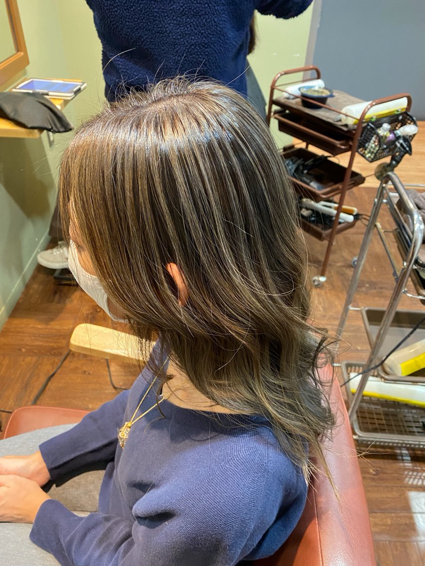 セミロング カラー バレイヤージュ レイヤーカット ヘアカラー トリートメント GAKU【メンズ カット/パーマ】のヘアスタイル