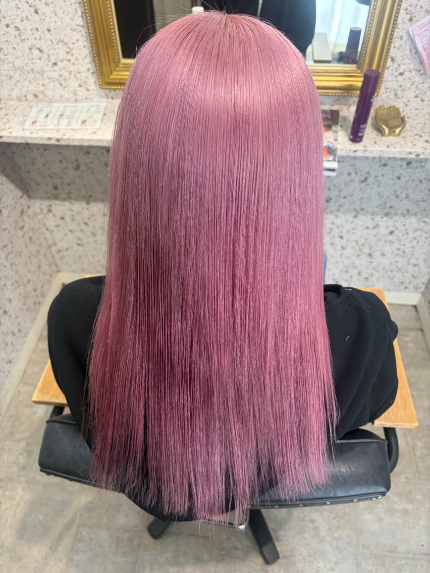 カラー ブリーチ ピンクカラー ヘアカラー [lani ] konatsuのヘアスタイル