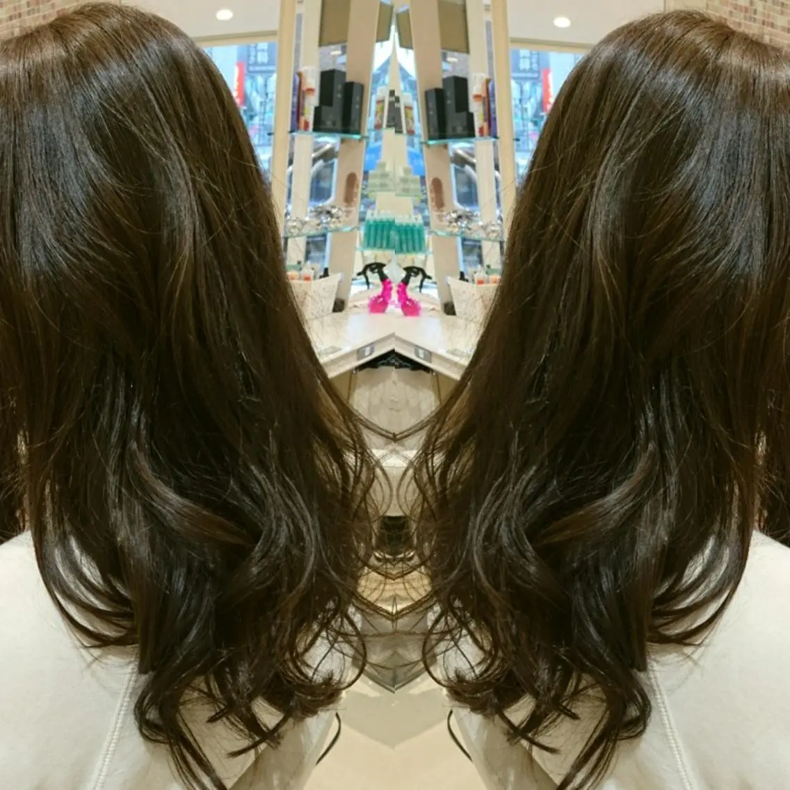 セミロング カラー グレージュ トリートメント ヘアカラー トリートメント 社内カット講師・店長 菅原賢一のヘアスタイル