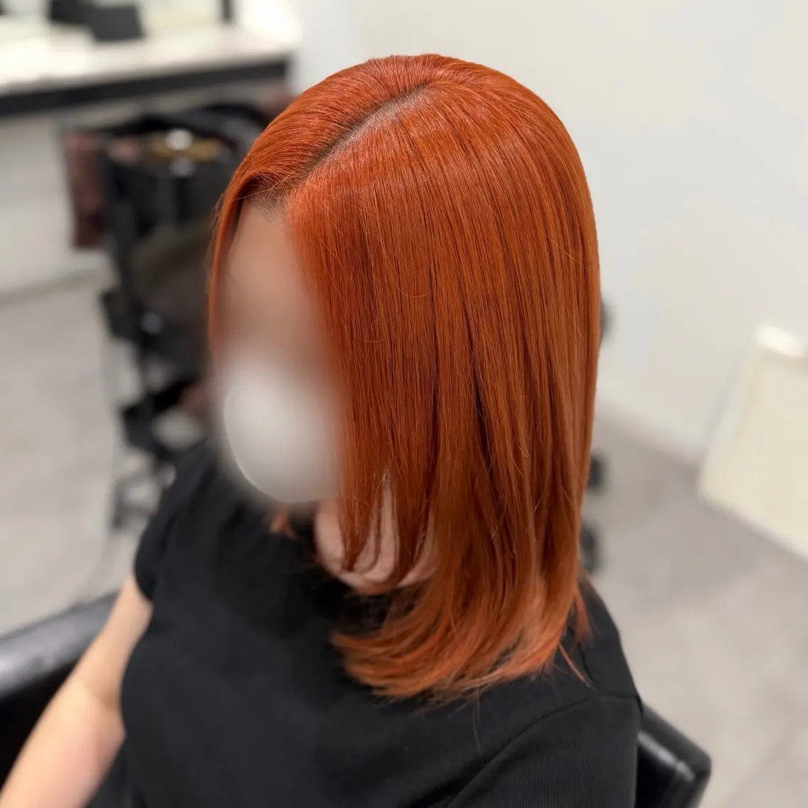 セミロング カラー ブリーチ オレンジ ヘアカラー Dia アキヨシ ミユのヘアスタイル