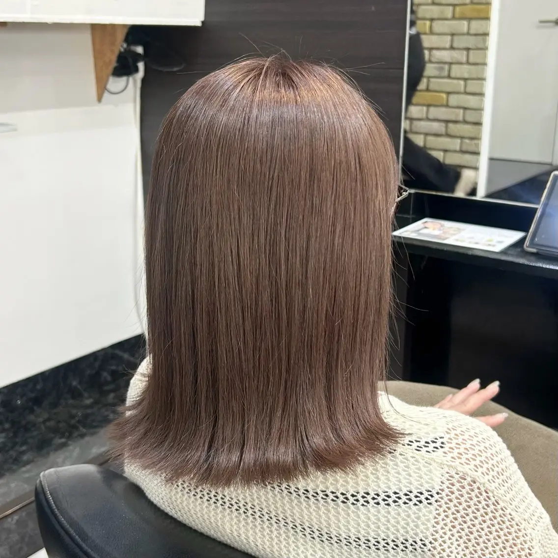 ショート カラー ヘアカラー 透明感カラー 髪質 改善 Wカラー原心愛のヘアスタイル