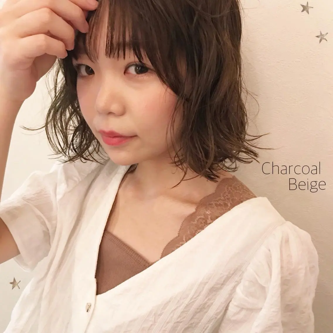ミディアム カラー 市川 千夏のヘアスタイル