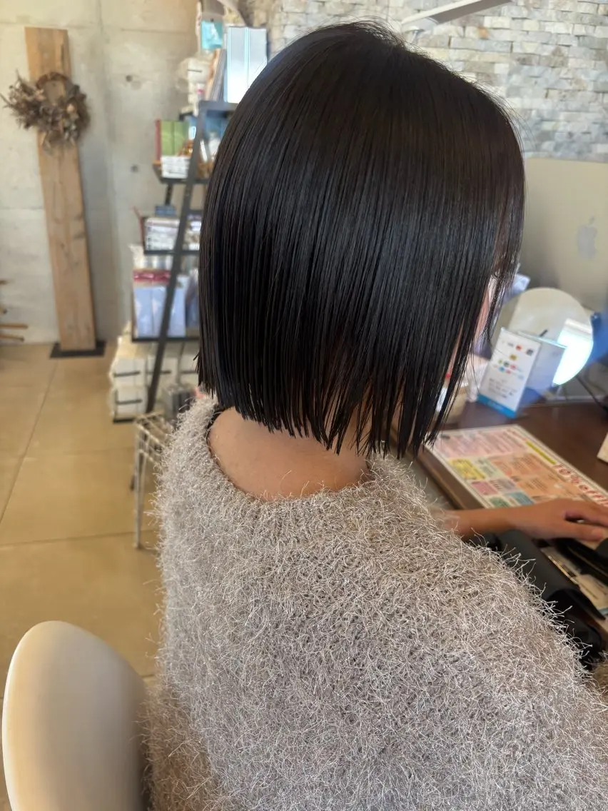 ショート 心美/ブリーチなし 透明感カラーのヘアスタイル