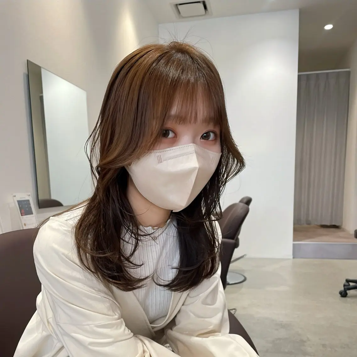 セミロング カラー 韓国風ヘア レイヤーカット カット ヘアカラー トリートメント 北九州美容室 🕊️わかな✂︎のヘアスタイル