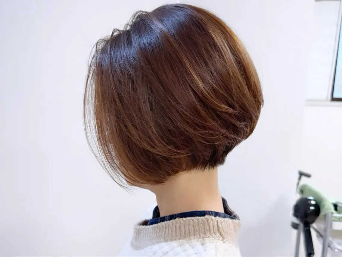 ショート ショートボブ 丸みショート ボブ ショートヘア 辻杏樹 /エイジングケアのヘアスタイル