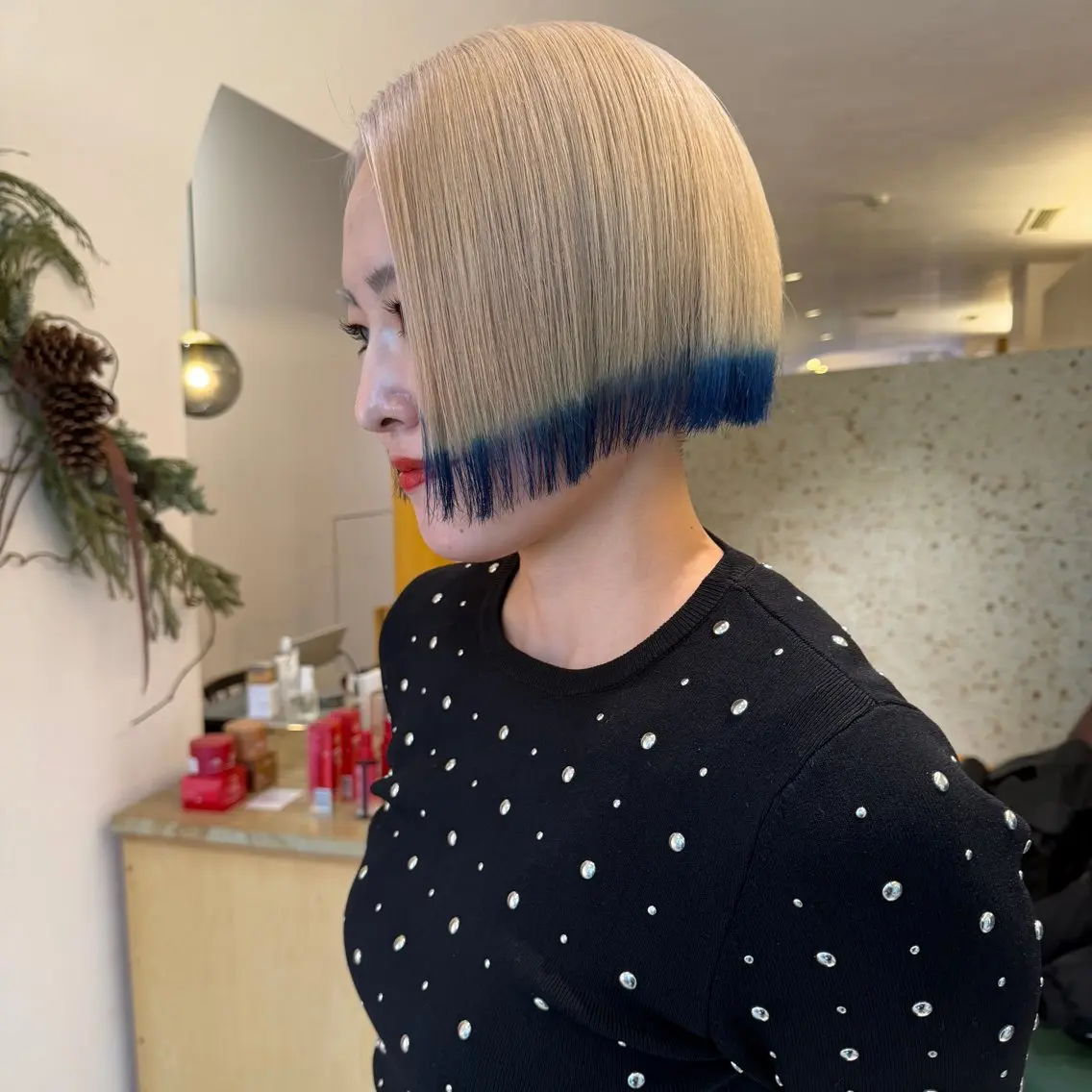 ロング カラー ブリーチ ブルーカラー デザインカラー ダブルカラー ハイトーンカラー ヘアカラー yuki/ブリーチ/ JILLSTUDIOのヘアスタイル