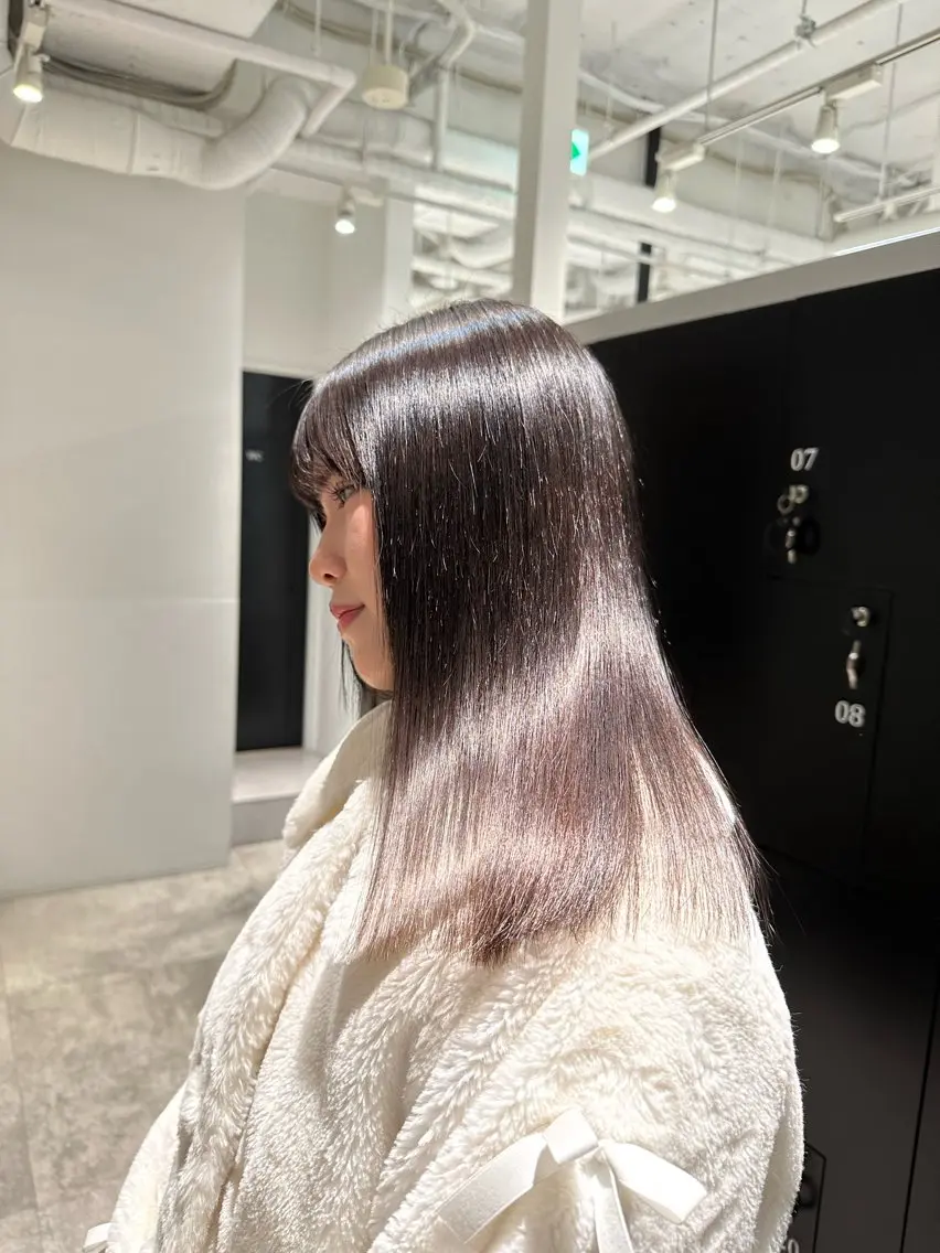 【再来の方】大人気リピーターメニュー🌟ケア縮毛矯正×ヘアカラー/リタッチで艶髪復活❕ヘアカラーで+美髪に❕の写真
