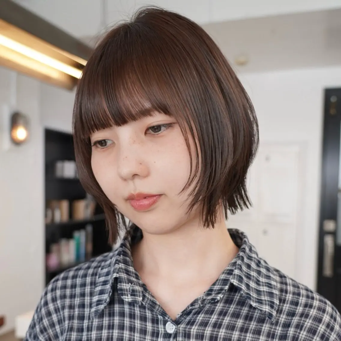 ミディアム カット ヘアカラー トリートメント ボブ/アンニュイ 🌷しだひめな🌷のヘアスタイル