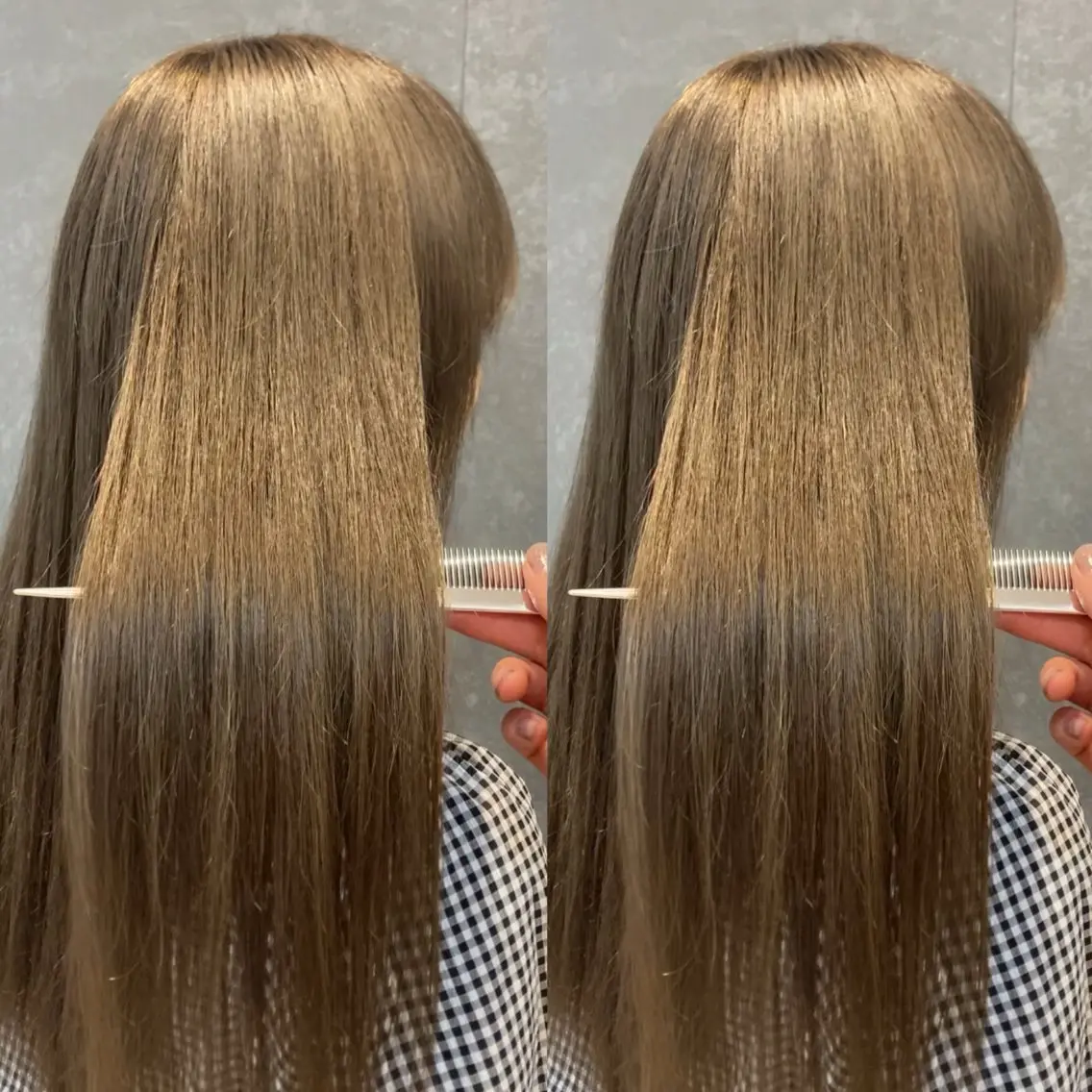 ロング カラー ベージュカラー ブリーチ み うのヘアスタイル