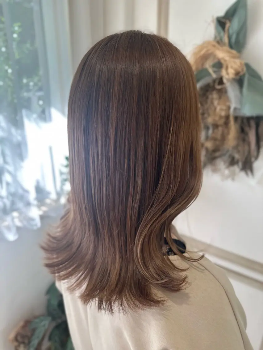 セミロング カラー ベージュカラー 透明感カラー ヘアカラー merc.🫧木村 美優のヘアスタイル