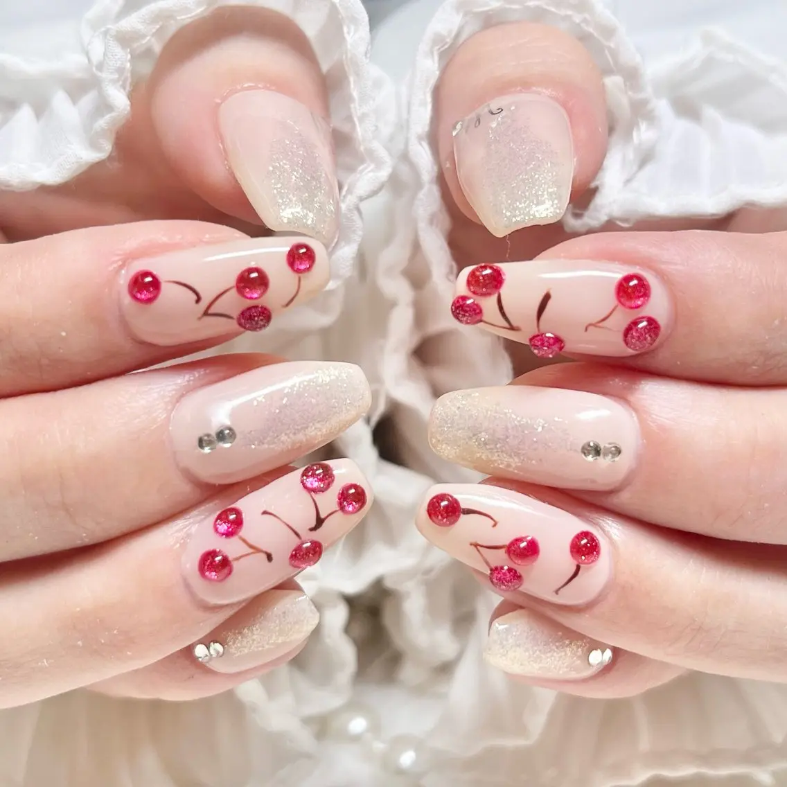 ネイル キラキラネイル ラメ(グリッター) オフィスネイル ぷっくりネイル ハンドネイル Vogustys Nail 山田のネイルデザイン