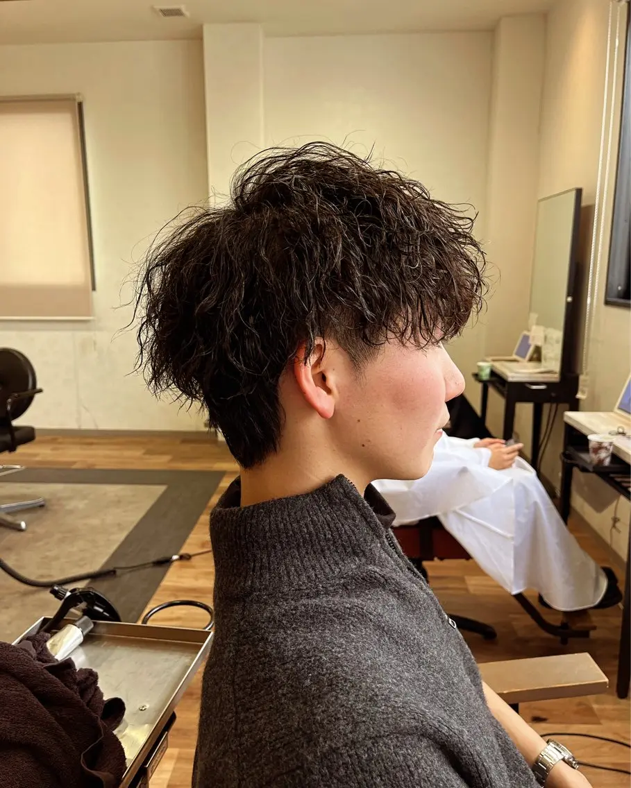 ショート メンズ カット パーマ 菅原流星🌟カット/ メンズ/メンズパーマのヘアスタイル