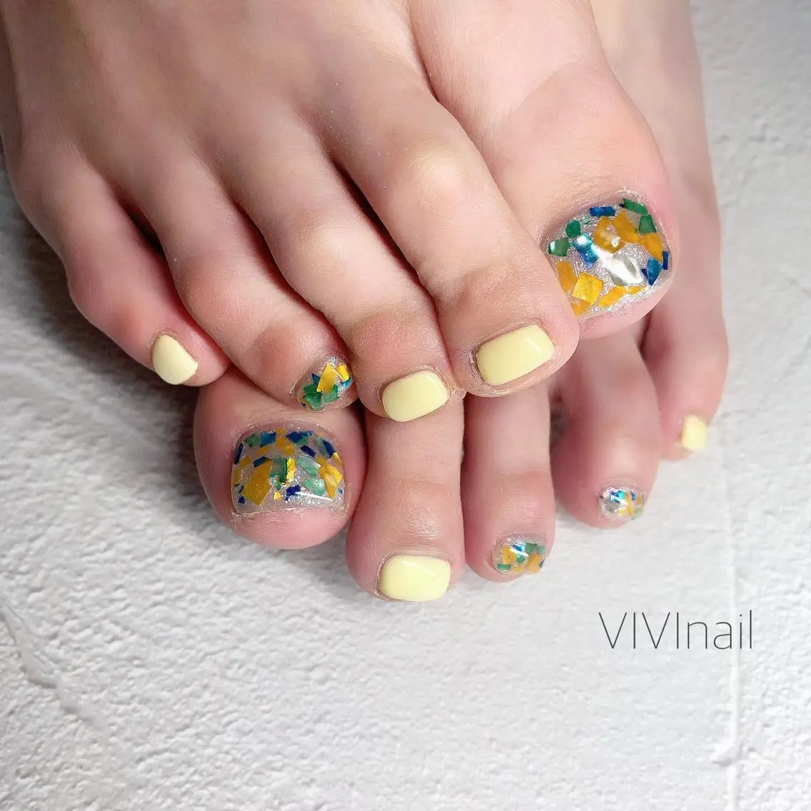 ネイル フットネイル パステルネイル 春ネイル vivi nailのネイルデザイン