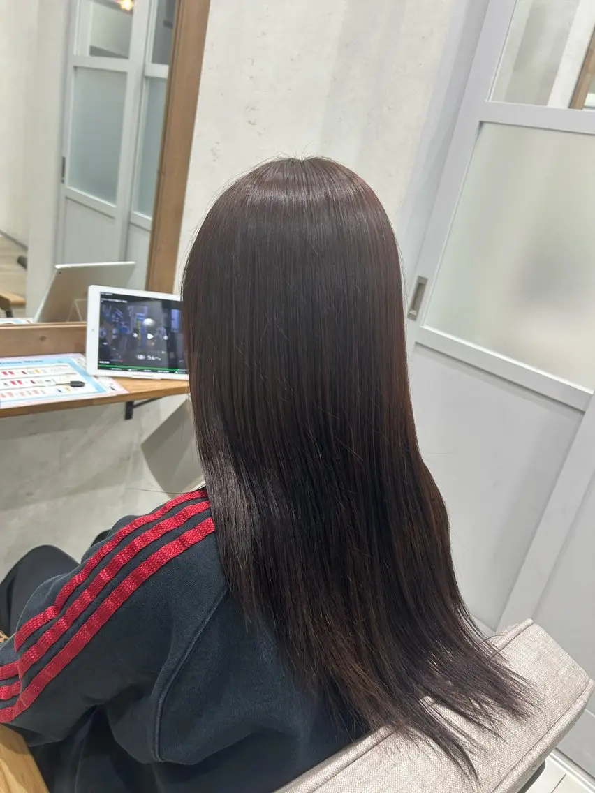 カラー ベージュカラー ピンクカラー ピンクベージュ 櫻井 愛留のヘアスタイル