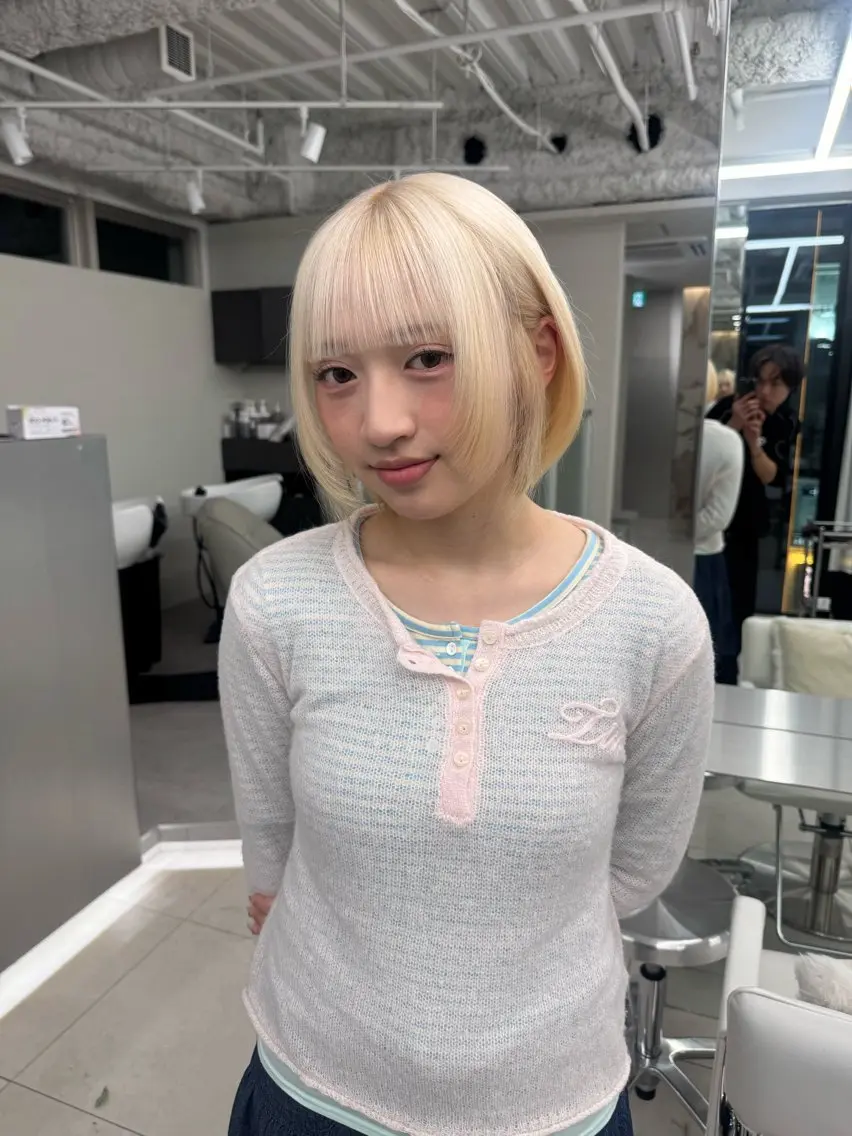ショート カラー ヘアカラー ヘアセット 栄美容師/kiti /ボブ/ケントのヘアスタイル