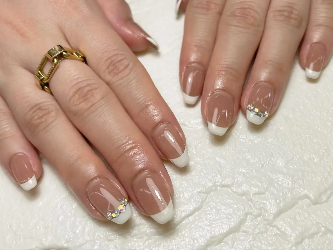 ネイル フレンチネイル 持ち込み MINORI Nail&Waxのネイルデザイン