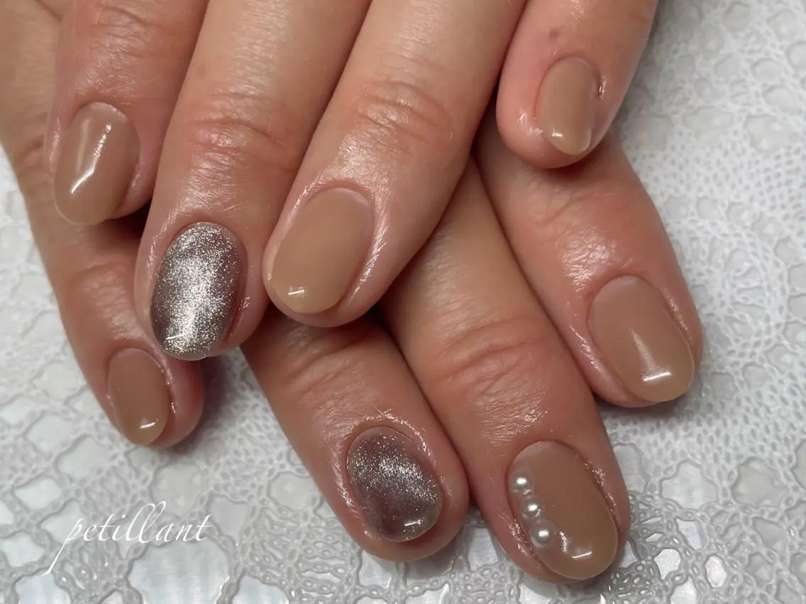 ネイル アートネイル シンプルネイル nail salon petillantのネイルデザイン