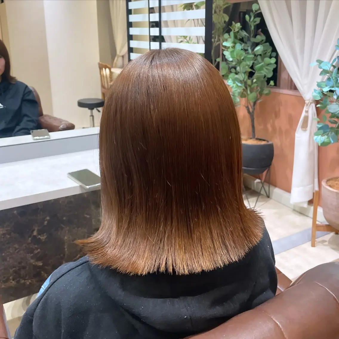 ミディアム ヘアカラー 🧸顔周りカット /透明感🎀のヘアスタイル