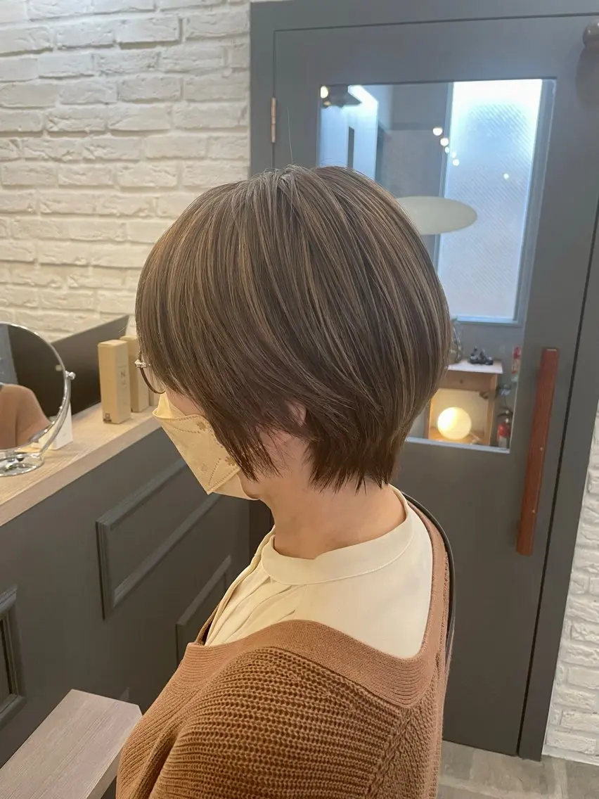 ショート カラー ハイライトカラー ハイライト カット ヘアカラー トリートメント 【マンツーマン接客】 ✂︎🟡酒井司🟡のヘアスタイル